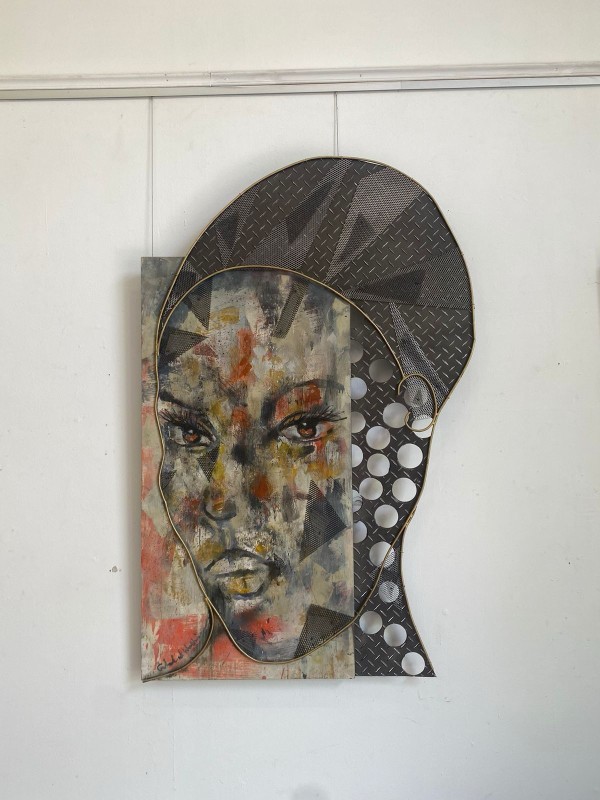 Gerhard VDW; Catharsis; Oil on board with steel; 150cm x 110cm;