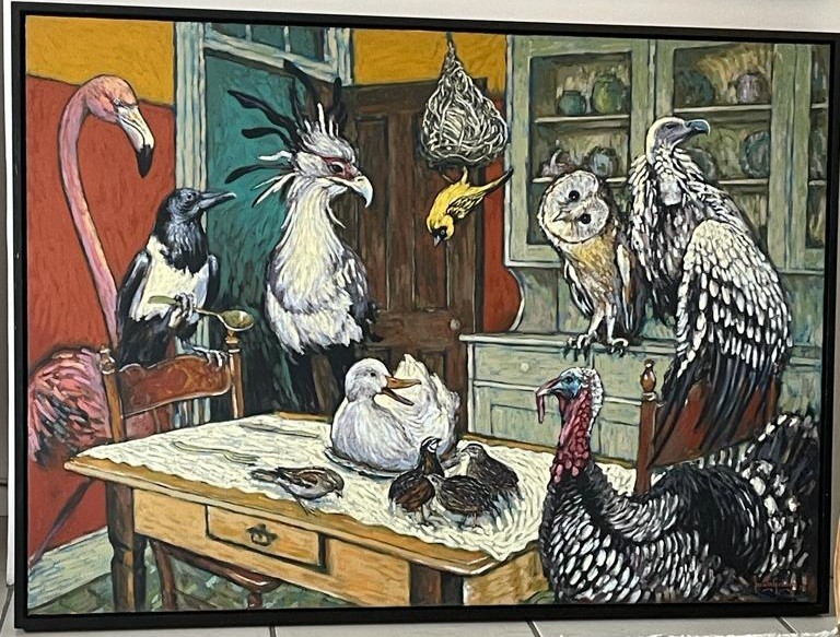 Jaco La Grange; United nations; Oil on canvas; 145cm x 104cm;